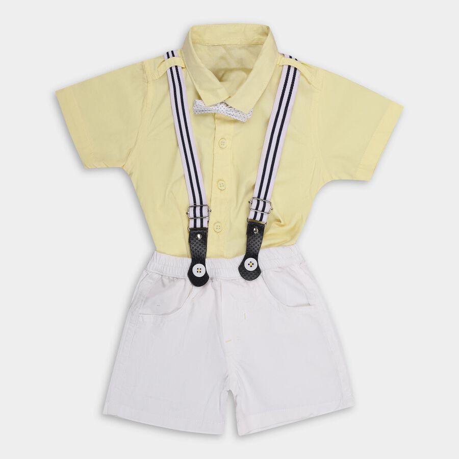 Infant Boys' 100% Cotton Baba Suit , Yellow, large image number null
