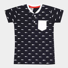Boys All Over Print T-Shirt, नेवी ब्लू, small image number null