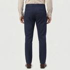 Men's Navy Blue Slim Fit Casual Trousers, गहरा नीला, small