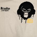 Boys Beige 100% Cotton Round Neck Graphic Printed Baba Suit, गहरा पीला, small