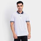 Men's 100% Cotton Collared Half Sleeves T-Shirt , White, small image number null