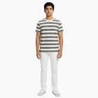 Boys Black and White Crew Neck Casual Half Sleeve T-Shirt, Black, small