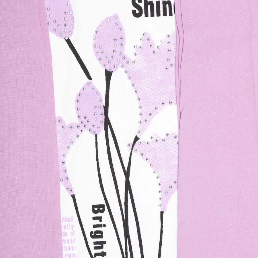 Girls Solid T-Shirt, Lilac, large image number null