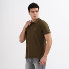 Men's Collared Half Sleeves T-Shirt, Khaki, small image number null