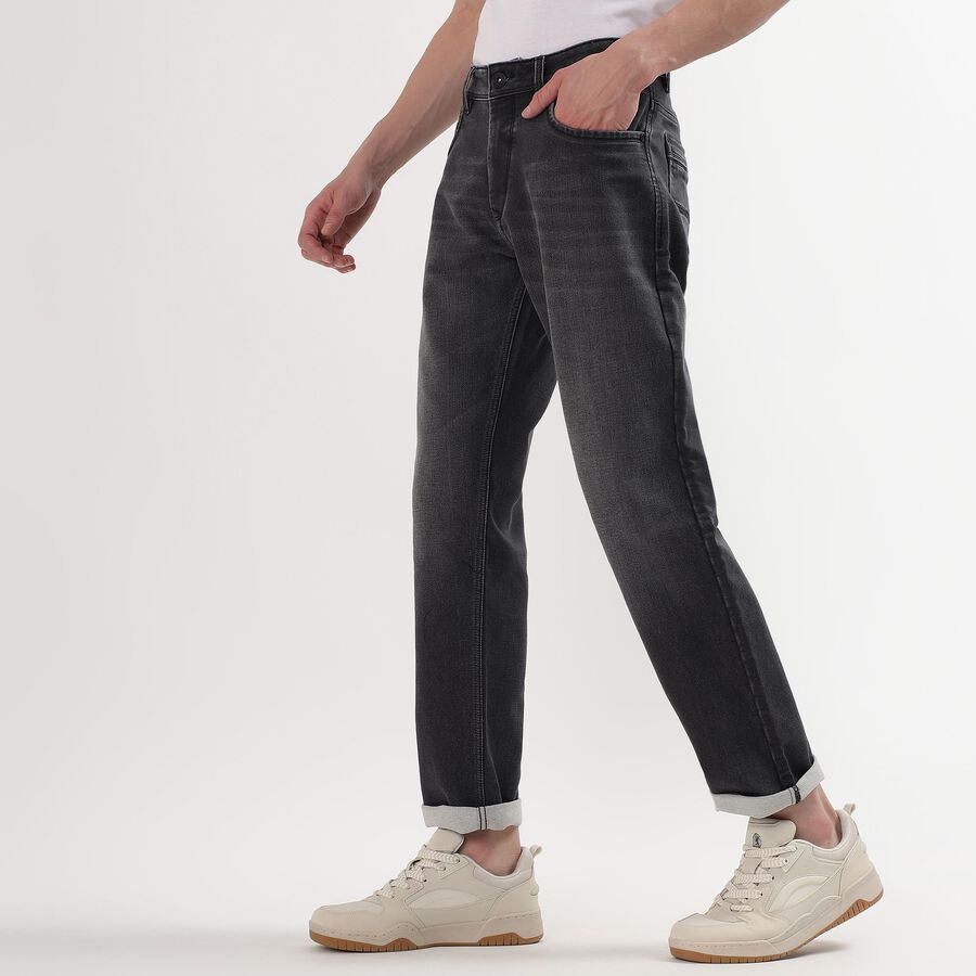 Men's Denim Skinny Jeans, Dark Grey, large image number null