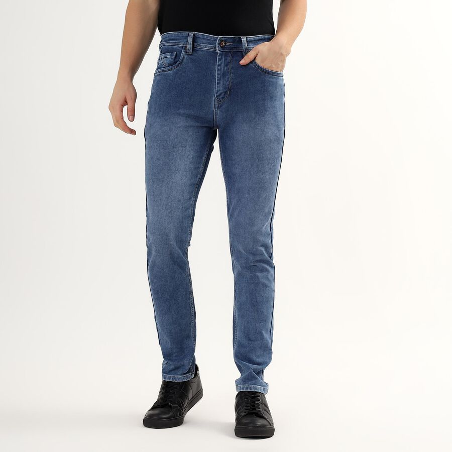 Men's Five Pocket Slim Fit Jeans , Light Blue, large image number null