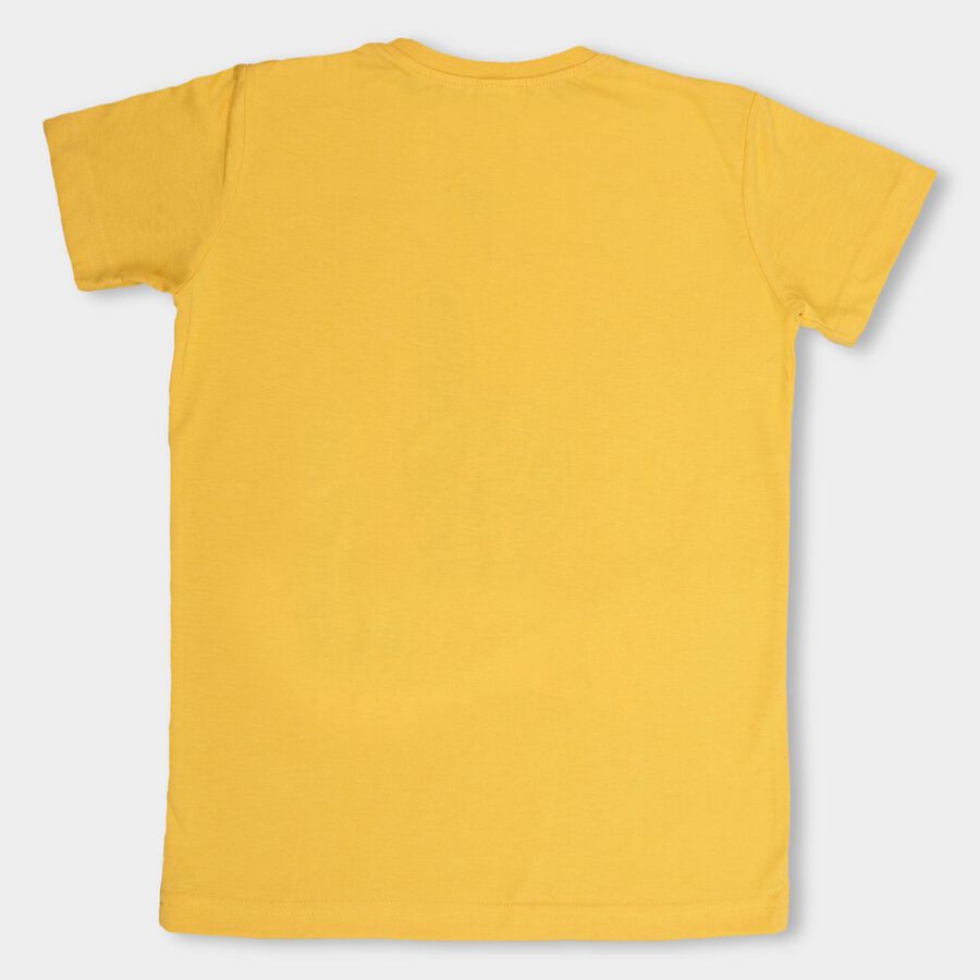Boys' Half Sleeves T-Shirt, Mustard, large image number null