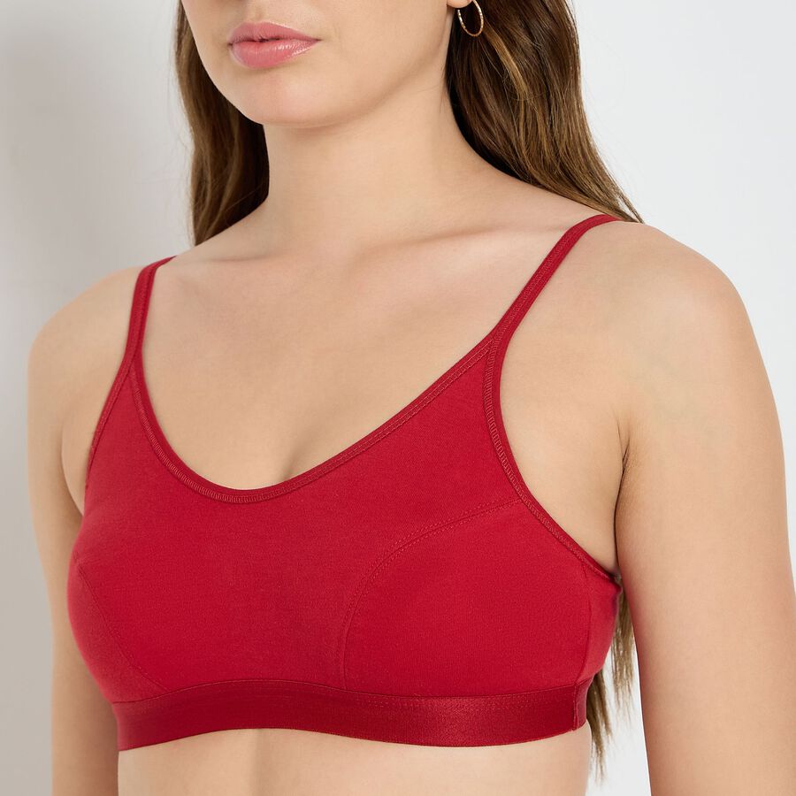 Ladies' Bra, Maroon, large image number null