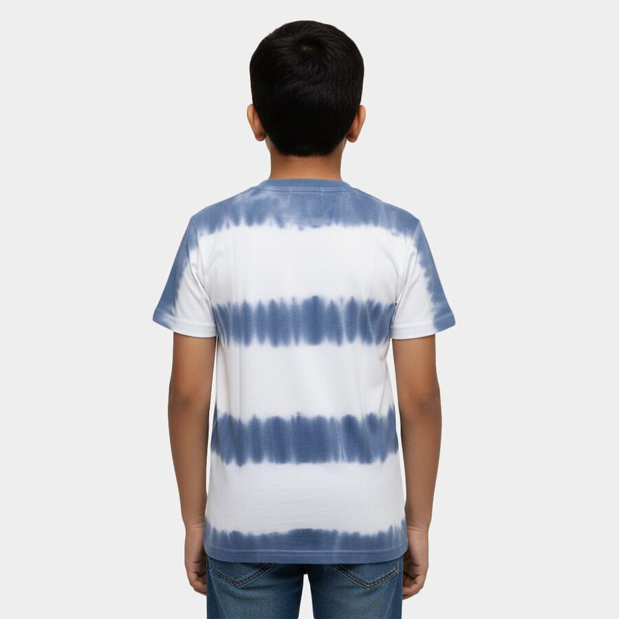 Boys' Half Sleeves T-Shirt, Mid Blue, large