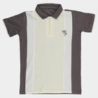 Boys' Yellow Cotton Round Neck Casual T-Shirt, पीला, small