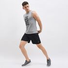 Men's Black Relaxed Fit Elastic Waist Bermuda Shorts, Black, small