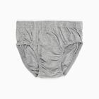 Boys' Black and Grey Cotton Blend Printed Briefs, चारकोल, small image number null