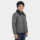 Boys Grey Bomber Jacket, Dark Grey, small