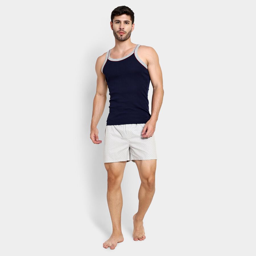 Men's 100% Cotton Gym T-Shirt , Navy Blue, large