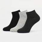 Men Ankle Length Regular Fit Pack of 3 Socks ( Black, Grey, Charcoal ), चारकोल, small