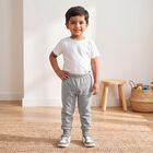Boys Grey Striped Long Johns Thermal, Melange Light Grey, small