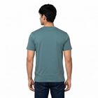 Men's Blue Cotton Round Neck Regular T-Shirt, Mid Blue, small