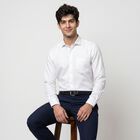 Men's White Formal Shirt, White, small