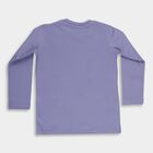 Boys' Muted Lavender Purple Cotton Crew Neck Casual T-Shirt, बैंगनी, small image number null