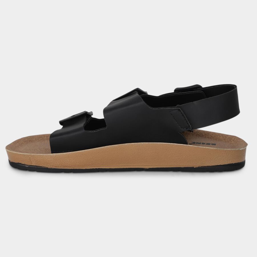 Men's Sandal, काला, large