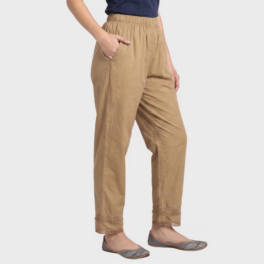 Women's Beige Regular Fit Palazzos, Beige, large