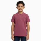 Boys Bright Pink Round Neck Casual T-Shirt, गुलाबी, small