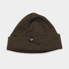 Men's Olive Green Solid Beanie Cap, Olive, small