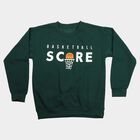 Boys' Green Crew Neck Graphic Print Sweatshirt, Dark Green, small