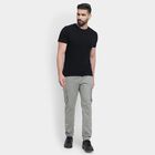 Men's Slim Fit Casual Trousers, Light Green, small