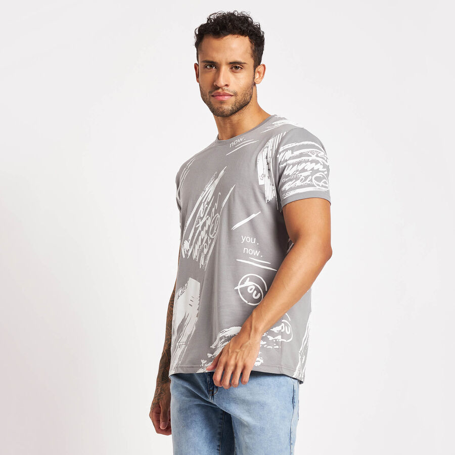 Round Neck T-Shirt, Dark Grey, large image number null