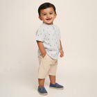 Infants Rich Eggshell White Cotton Half Sleeve Classic Casual Shirt, White, small image number null