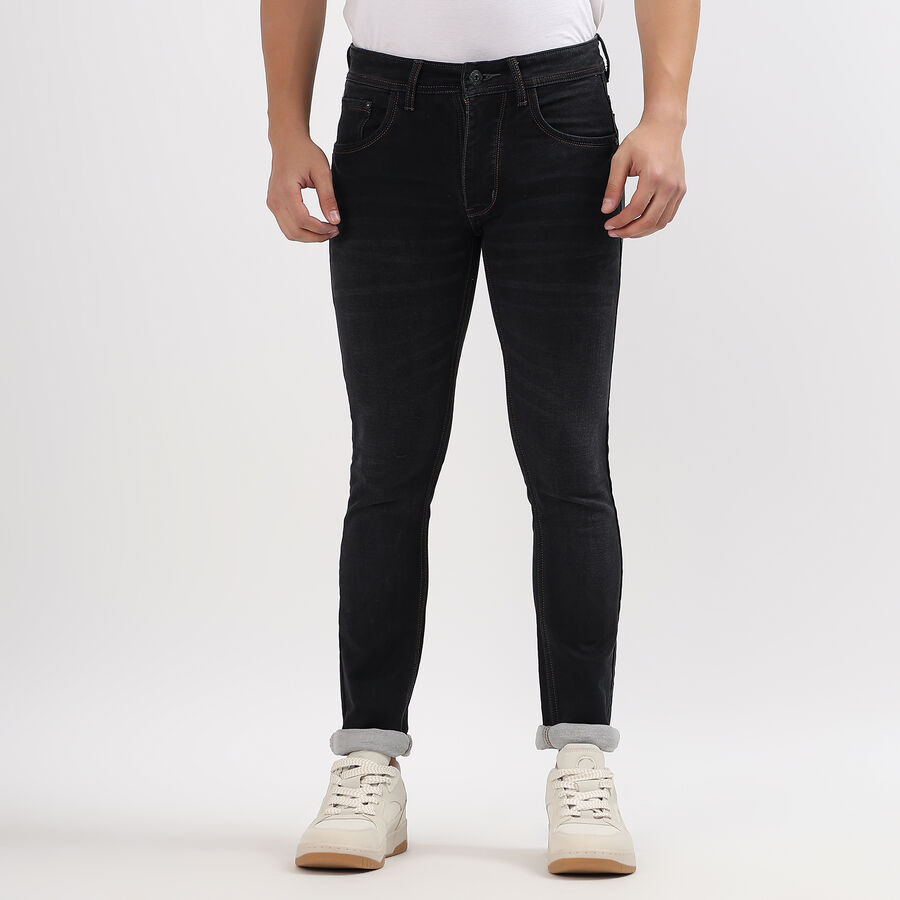 Men's Skinny Jeans , Dark Grey, large image number null