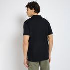 Men's 100% Cotton Collared Half Sleeves T-Shirt , Navy Blue, small