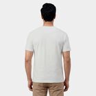Men's Bright Snow White Round Neck Casual T-Shirt, सफ़ेद, small