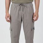 Men's Grey Tapered Cargo Jogger, Dark Grey, small