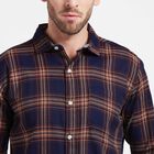 Checks Casual Shirt, भूरा, small image number null