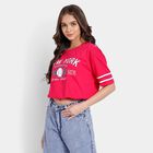Ladies' 100% Cotton Crop  Top, गुलाबी, small image number null