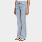 Girls' 100% Cotton Jeans, Light Blue, small image number null