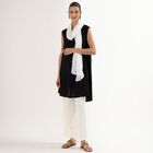 Women's Bright Eggshell White Crinkled Dupatta, सफ़ेद, small