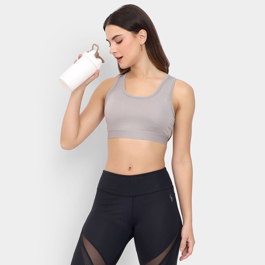 Ladies' Sports Bra , हल्का ग्रे, large image number null