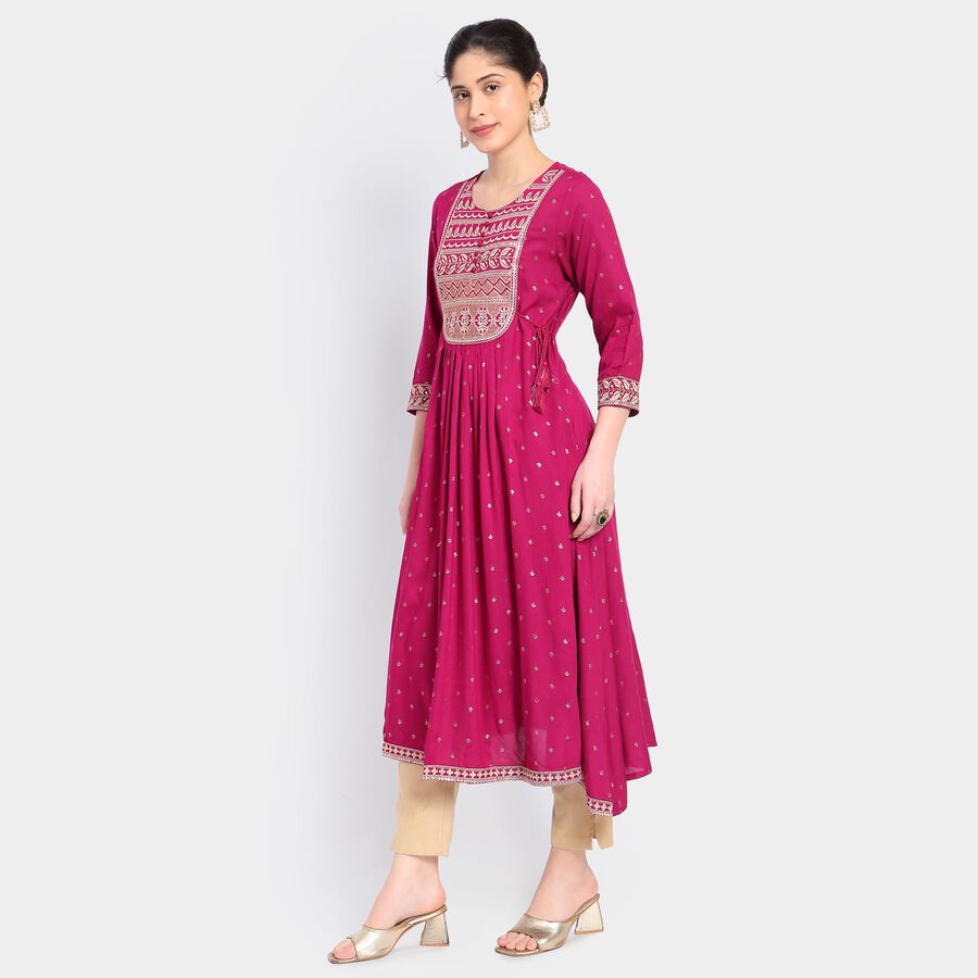 Ladies' Kurta, Wine, large image number null