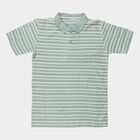 Boys Dark Green Round Neck Casual Half Sleeve T-Shirt, Dark Green, small