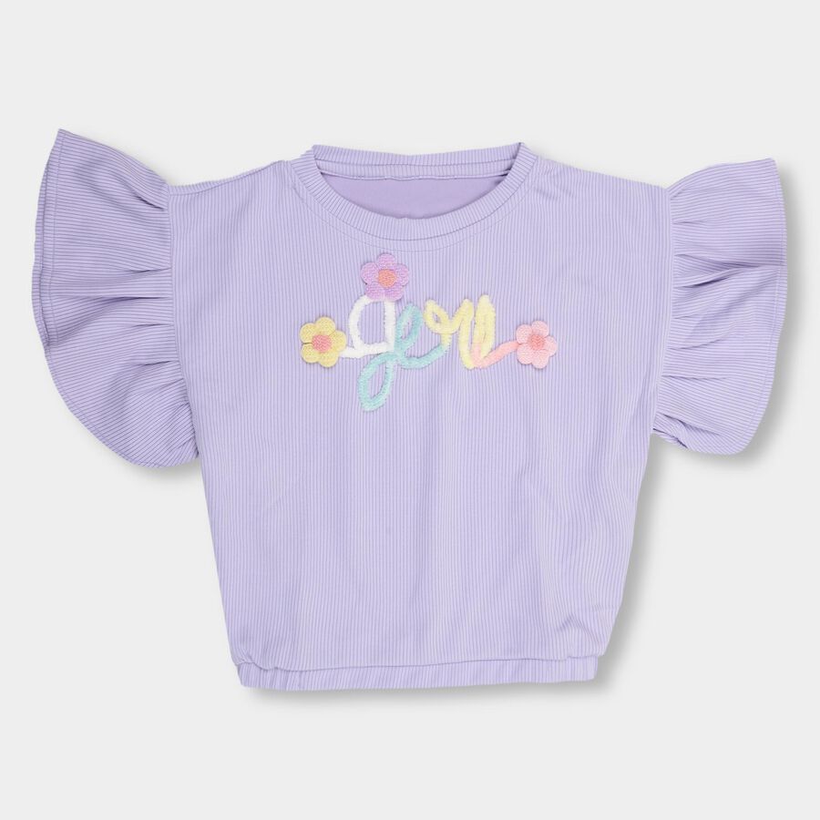 Girls' T-Shirt, लाइलेक, large image number null