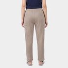 Women's Grey Straight Fit Striped Lounge Pyjama, हल्का ग्रे, small