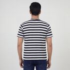 Men's Navy Blue Henley Neck Half Sleeve T-Shirt, Navy Blue, small