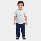 Infants Light Green Cotton Half Sleeve Classic Casual Shirt, Light Green, small