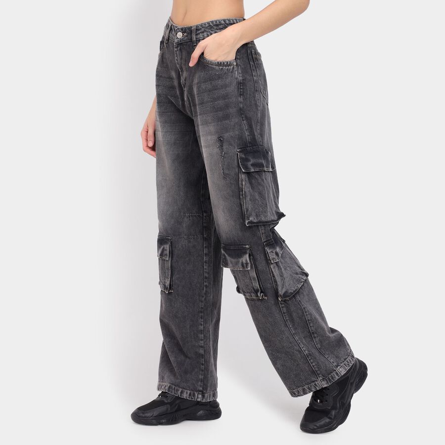 Ladies' 100% Cotton Jeans , Light Grey, large image number null
