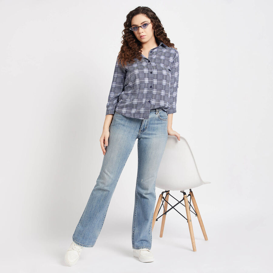 Checks Shirt, Navy Blue, large image number null