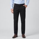 Men's Navy Blue Slim Fit Flat-Front Chino Trousers, नेवी ब्लू, small