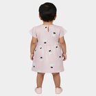 Infants' Pink Cotton Printed Flutter Sleeve Frock, Light Pink, small